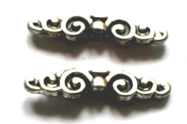 Link metalic paharut cu aripi argintiu