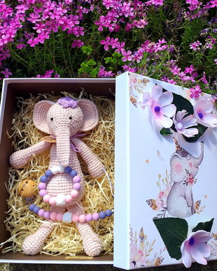 Set handmade personalizat Elefant