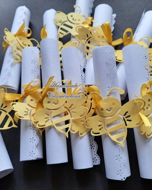 Invitatie papirus  albinuta