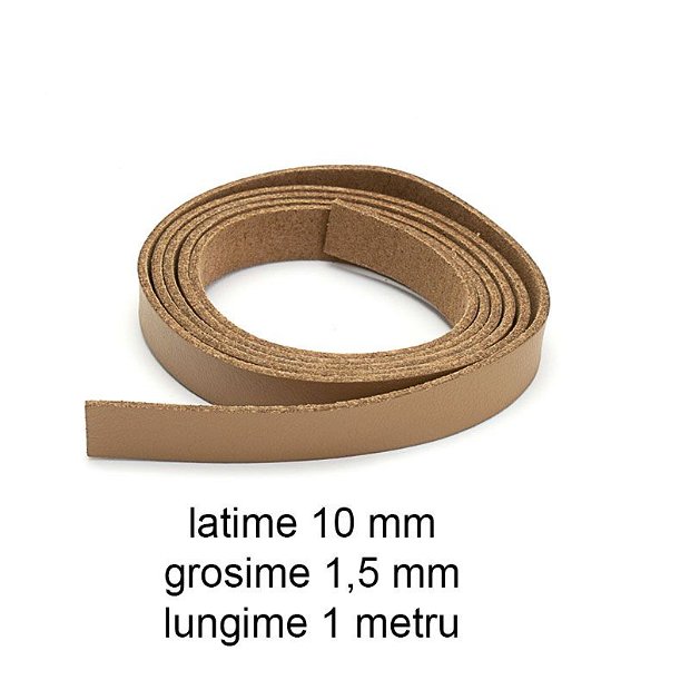 Snur faux Suede cu o fata lucioasa, 10 x 1,4 mm, 1 metru, FS-03