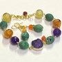 BRATARA ȘI CERCEI ~GLAMOUROUS SUMMER~ agate druzy,jad,murano,accesorii aurii