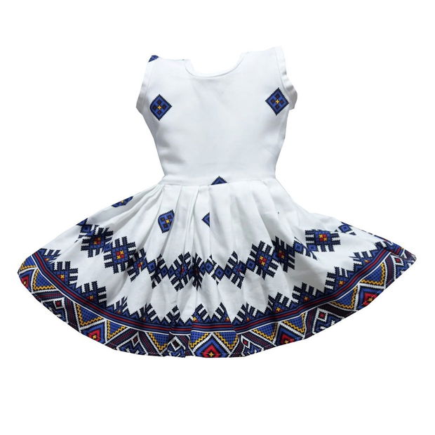 Rochie fete, MCF, traditionala Dobrogea, multicolora, de vara, bumbac