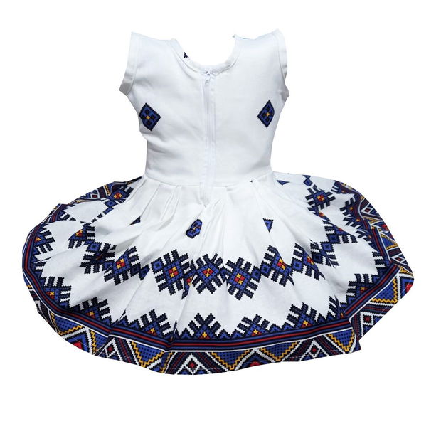 Rochie fete, MCF, traditionala Dobrogea, multicolora, de vara, bumbac