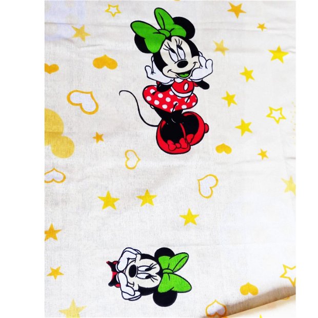Lenjerie pat, 3 piese MCF, Mickey si Minnie mouse, multicolor 90x200 cm