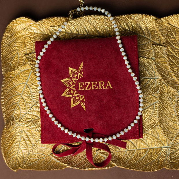 Colier Din Perle Mother Of Pearls, Chocker Kamia Cu Inchizatoare Din Cupru, Placat Cu Aur De 18K