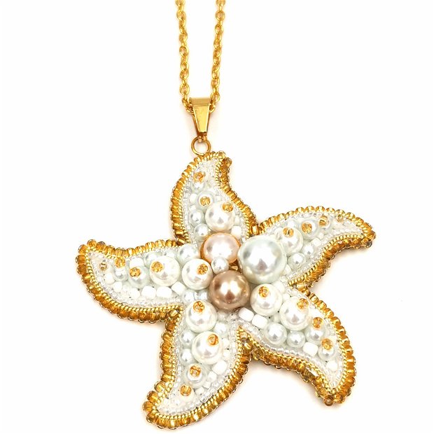 Colier/Pandantiv Pearl Starfish