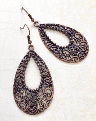 Cercei Boho cupru
