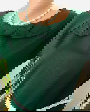 Bluza jerse cu ținuta, verde padure