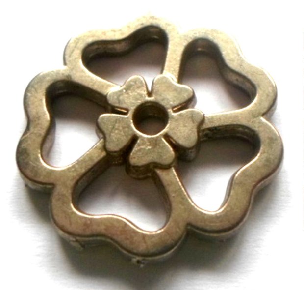 Link metalic floare rama argintiu