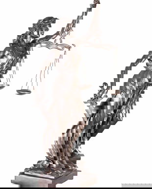 Justitia mare - statueta din rasini cu un strat din bronz