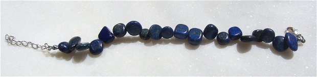 Bratara din pietre rulate de lapis lazuli