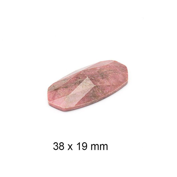 Cabochon fatetat, Rodonit, 38 x 19 mm, B-137