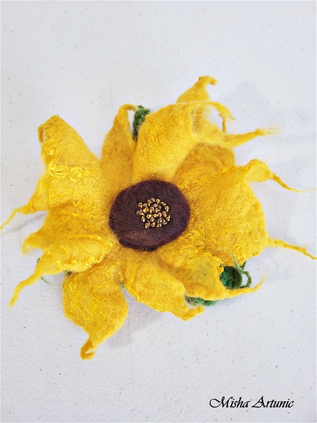 Clema pentru par impaslita - Floarea Soarelui