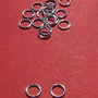(10 bucati) Zale mari din argint .925 rodiat, inchise (sudate) (ZS4) din diametru aprox 7 mm, grosime aprox 1 mm