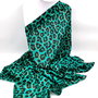 Eșarfa LEOPARD pe VERDE TURQUOISE