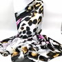 Eșarfa ANIMAL PRINT cu LALELE MOV