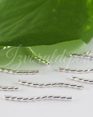 Margele tub, argint 925, 20x1mm (1)