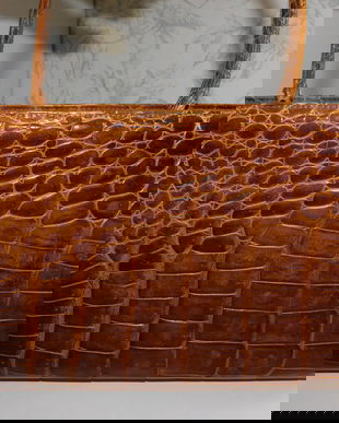 Poseta    vintage anii  60 , piele exotica ,  vintage autentic