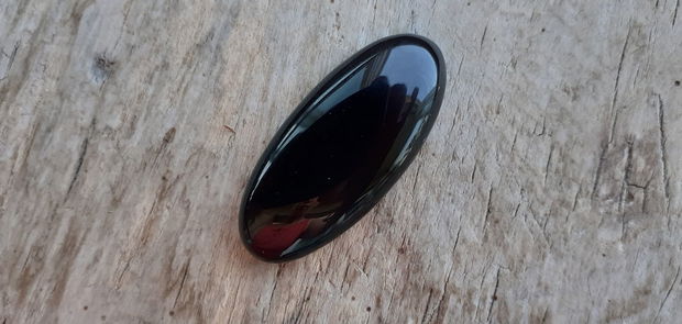 Cabochon onix negru, 40x18 mm