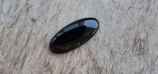 Cabochon onix negru, 40x18 mm