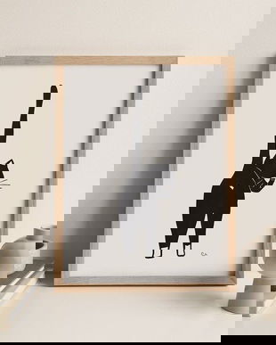 Tablou one line pisica, Pisica, Tablou desenat in tus, Desen abstract, Tablou modern, Tablou minimalist, Tablou one line, Tablou abstract, Tablou pisica
