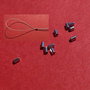 (10 bucati) Distantier din argint .925 rodiat aprox 1x1.5 mm