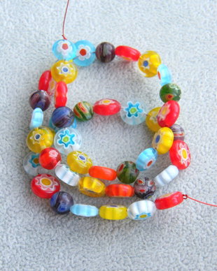 Margele sticla millefiori (M14)