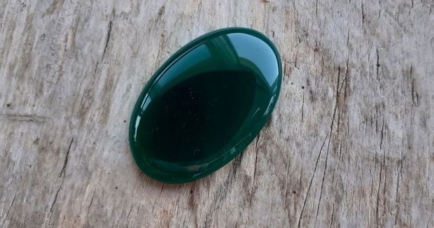 Cabochon onix verde, 41x28 mm