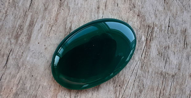 Cabochon onix verde, 41x28 mm