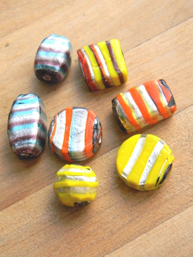 Margele sticla lampwork 7 buc. (AV11-6)