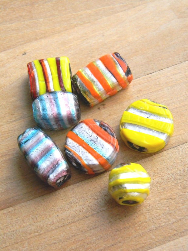 Margele sticla lampwork 7 buc. (AV11-6)