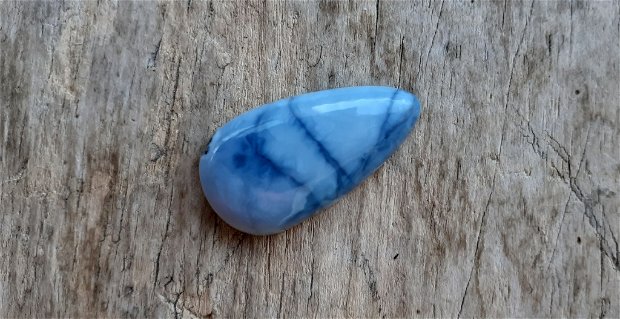 Cabochon opal albastru, 32x16 mm