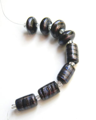 Margele sticla lampwork 8 buc. (AV13)