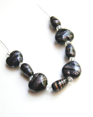 Margele sticla lampwork 8 buc. (AV13)