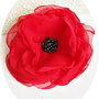 brosa floare rosie mac de voal , 10 cm