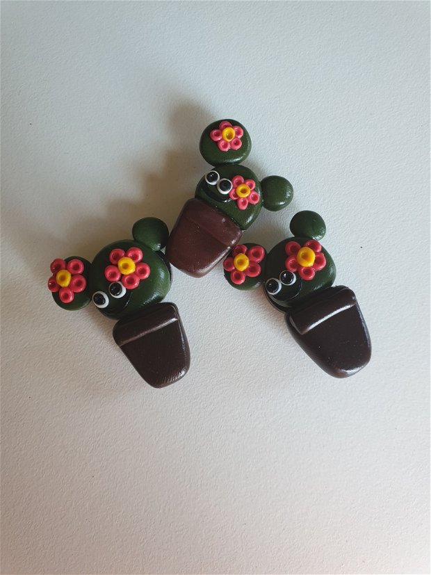 Magnet de frigider/broșă/pandantiv/accesoriu breloc Cactus mic