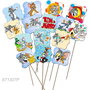 Set de props-uri pentru Candy Bar, tematica Tom si Jerry, 15 buc/set