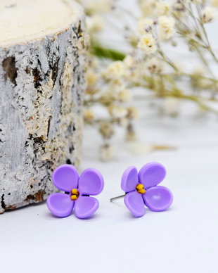 Cercei floare de liliac