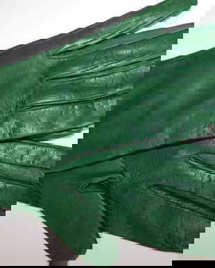 Manusi noi, piele naturala Italia , captusite cu matase  masura 7