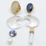 Moon Calling Cercei asimetrici, statement, din argint 925,lapis, perle si abalone