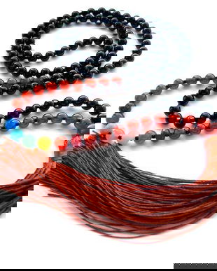 Colier Mala+7 Chakre*108+1*Onix+Carneol*Colier pentru meditatie si rugaciune*Mantre