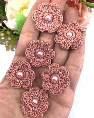 Lot 6 floricele, crosetate manual