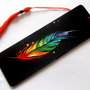 semn de carte cu pana multicolora 41698