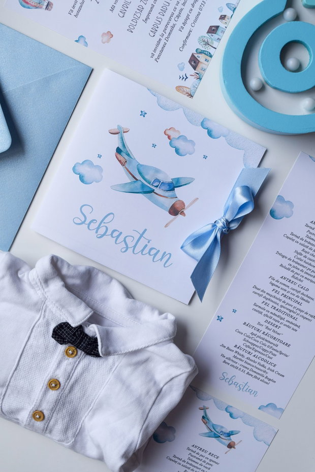 Meniu individual botez- Blue
