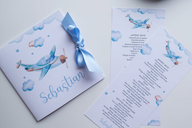Meniu individual botez- Blue