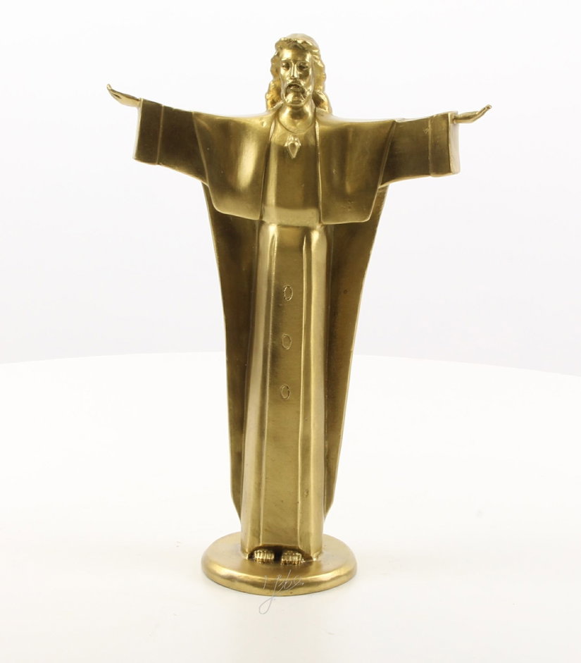 Isus Mantuitorul- statueta din bronz masiv