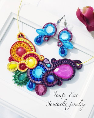 REZERVAT Set soutache in culorile curcubeului
