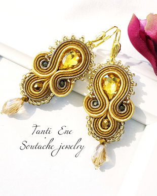 Cercei soutache GOLD