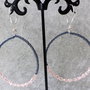 Cercei handmade din sarma ,hematit si cristale tip swarovski