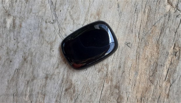 Cabochon onix negru, 25x17 mm